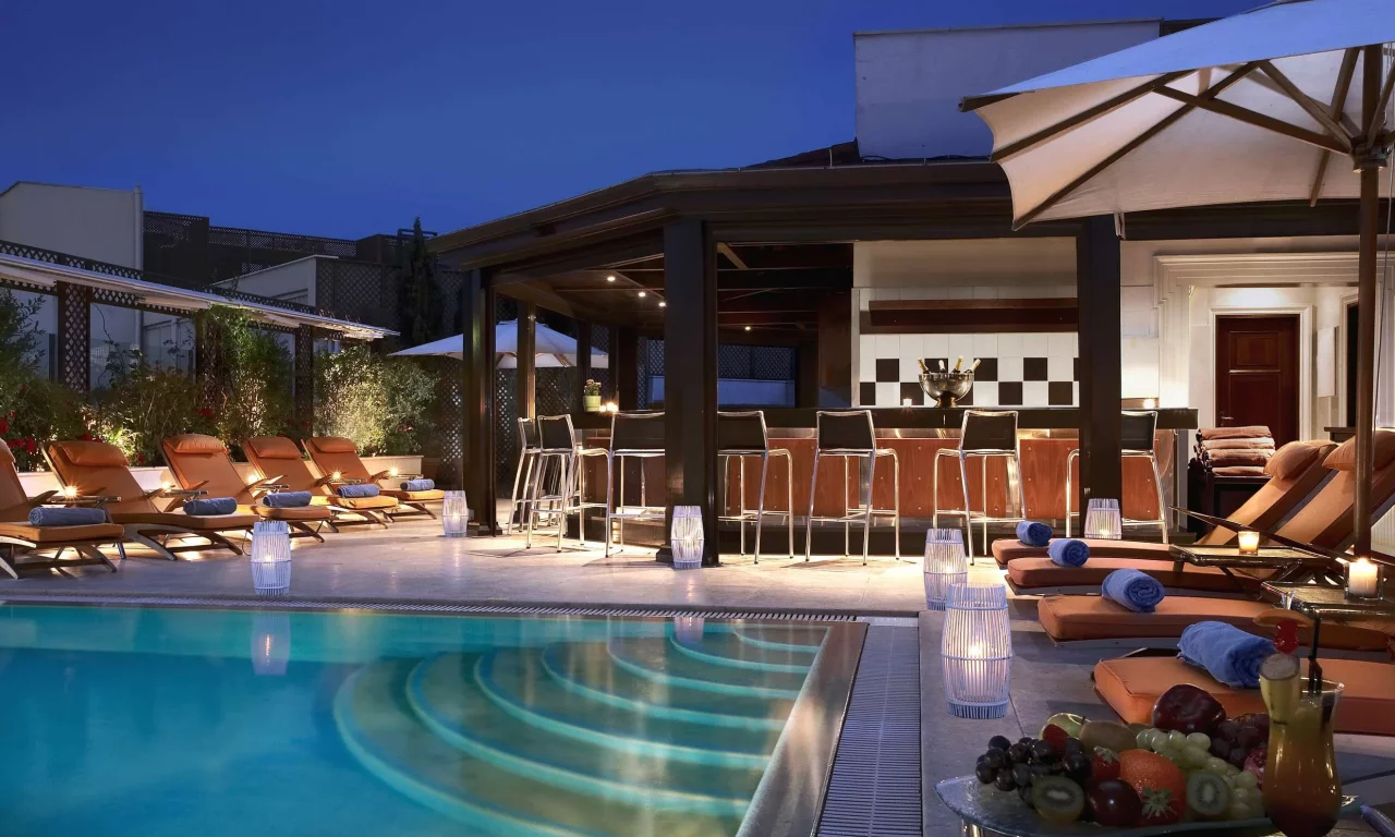 bar, interior, кресла, hause, бассейн, домик, бар, лежаки, pool