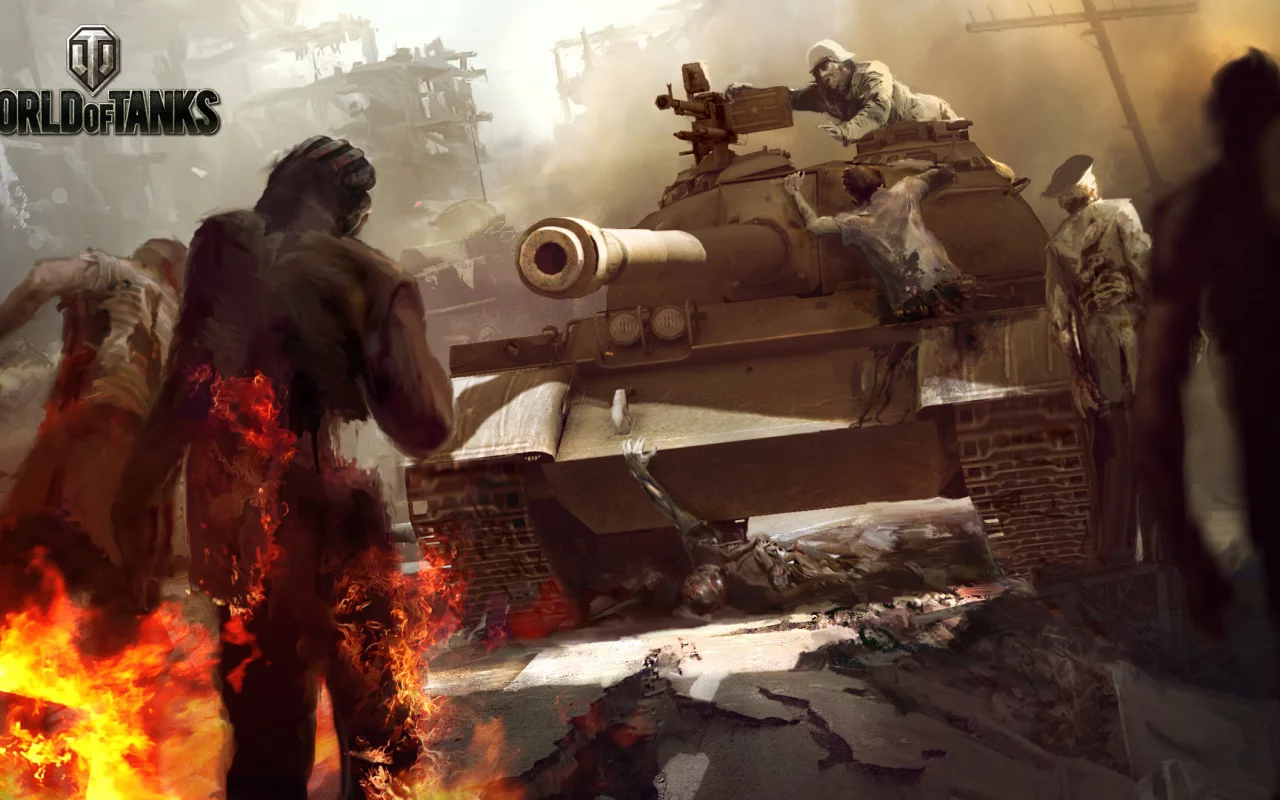 wargaming net, зомби, мир танков, пламя, огонь, wot, world of tanks