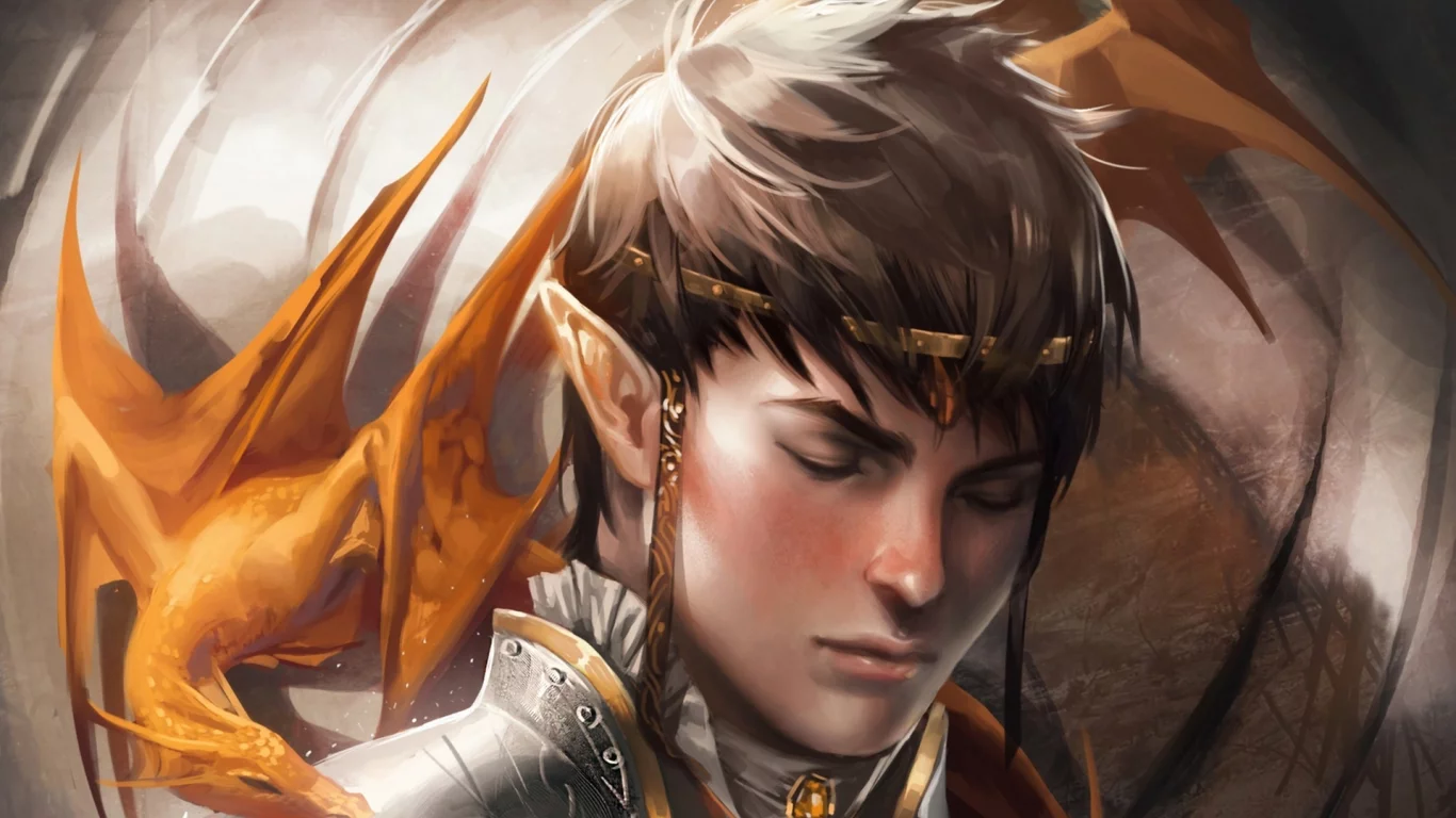 арт, art, faithful, fantasy, dragon, фэнтези, эльф, дракон, elf, sakimichan