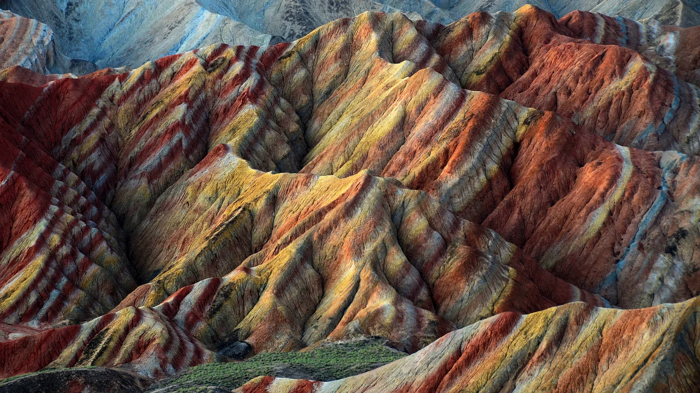 китай, осадки, danxia landform, холмы, природа