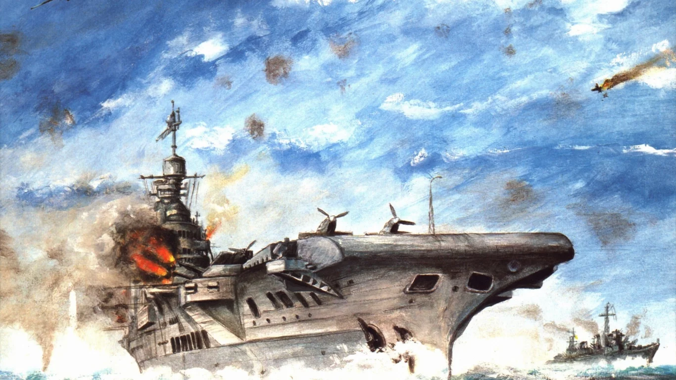 бой, &amp;quot;victorious&amp;quot;, война, море, рисунок