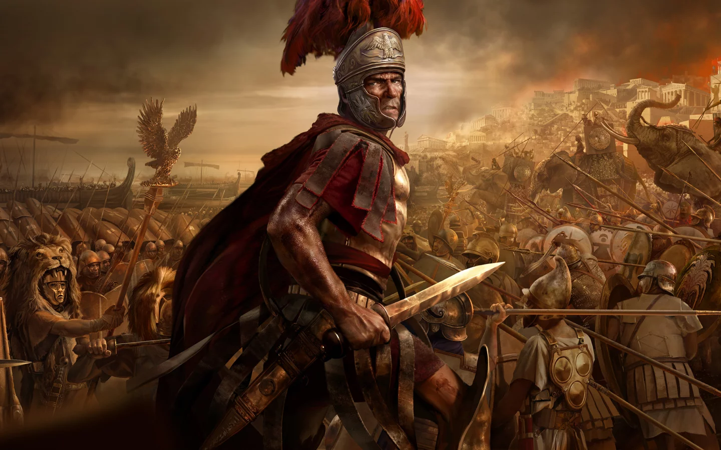 огонь, total war rome 2, солдаты, слоны, война, войско, битва