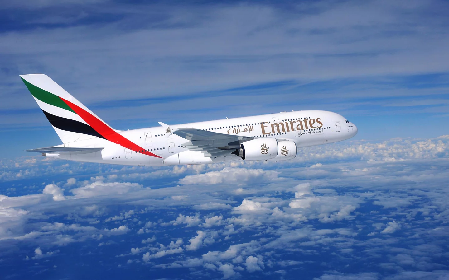 airbus, самолет, авиалайнер, emirates airline, огромный, день, a380