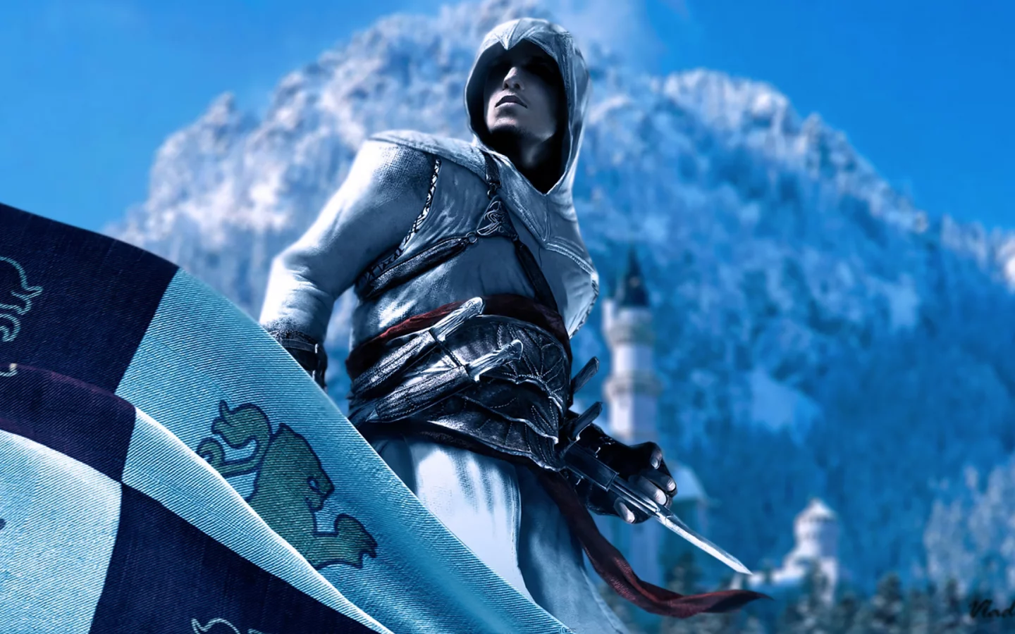 Assasin, горы, замок