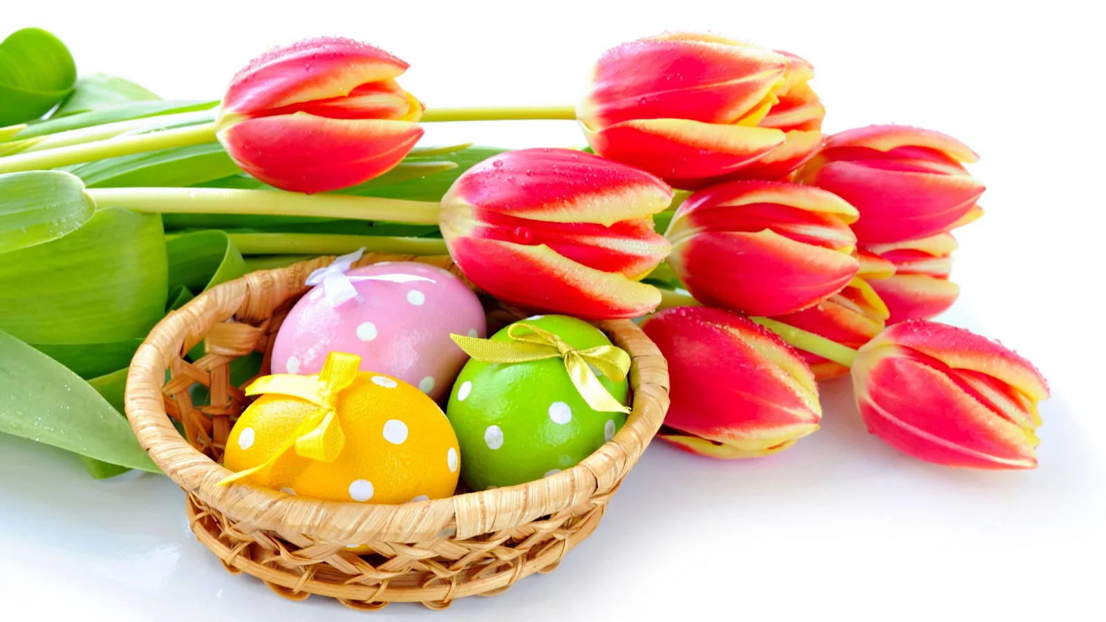 яйца, тюльпаны, easter, весна, пасха