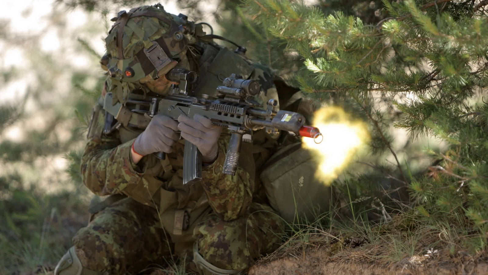 солдат, оружие, estonian army