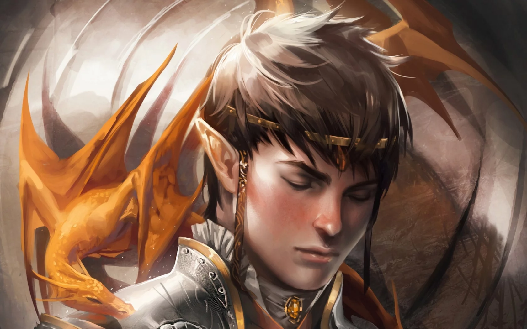 арт, art, faithful, fantasy, dragon, фэнтези, эльф, дракон, elf, sakimichan
