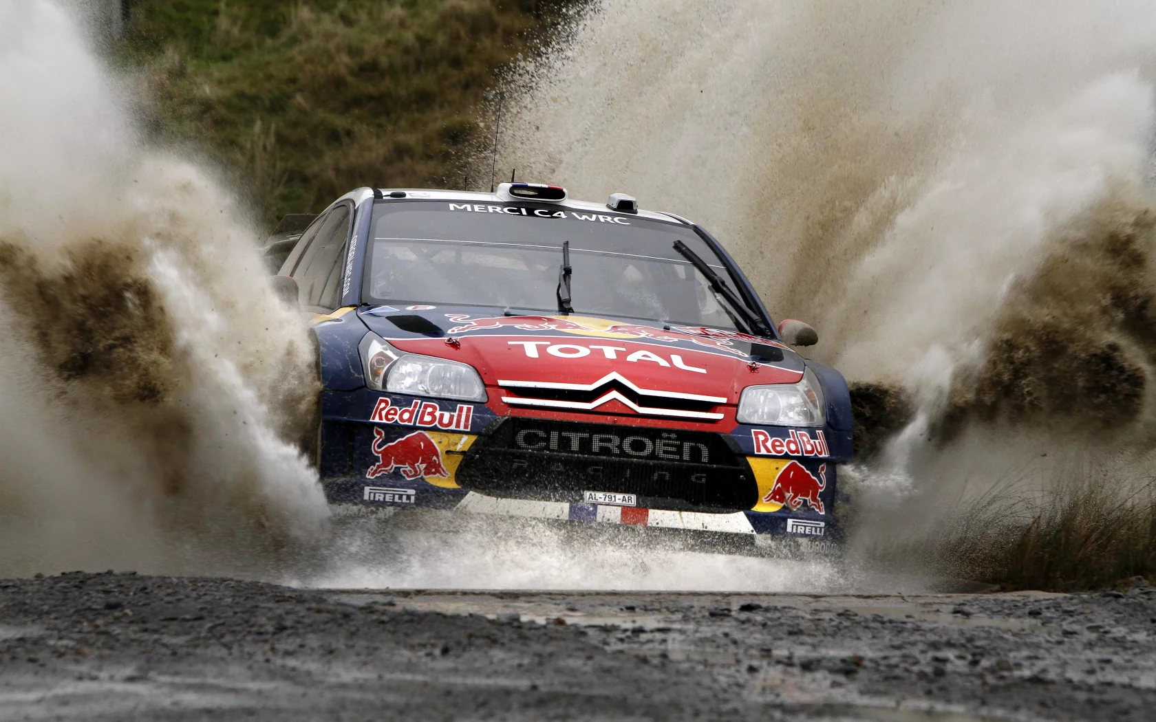 ds3, фары, wrc, брызги, вода, rally, гонка, citroen, ралли, red bull
