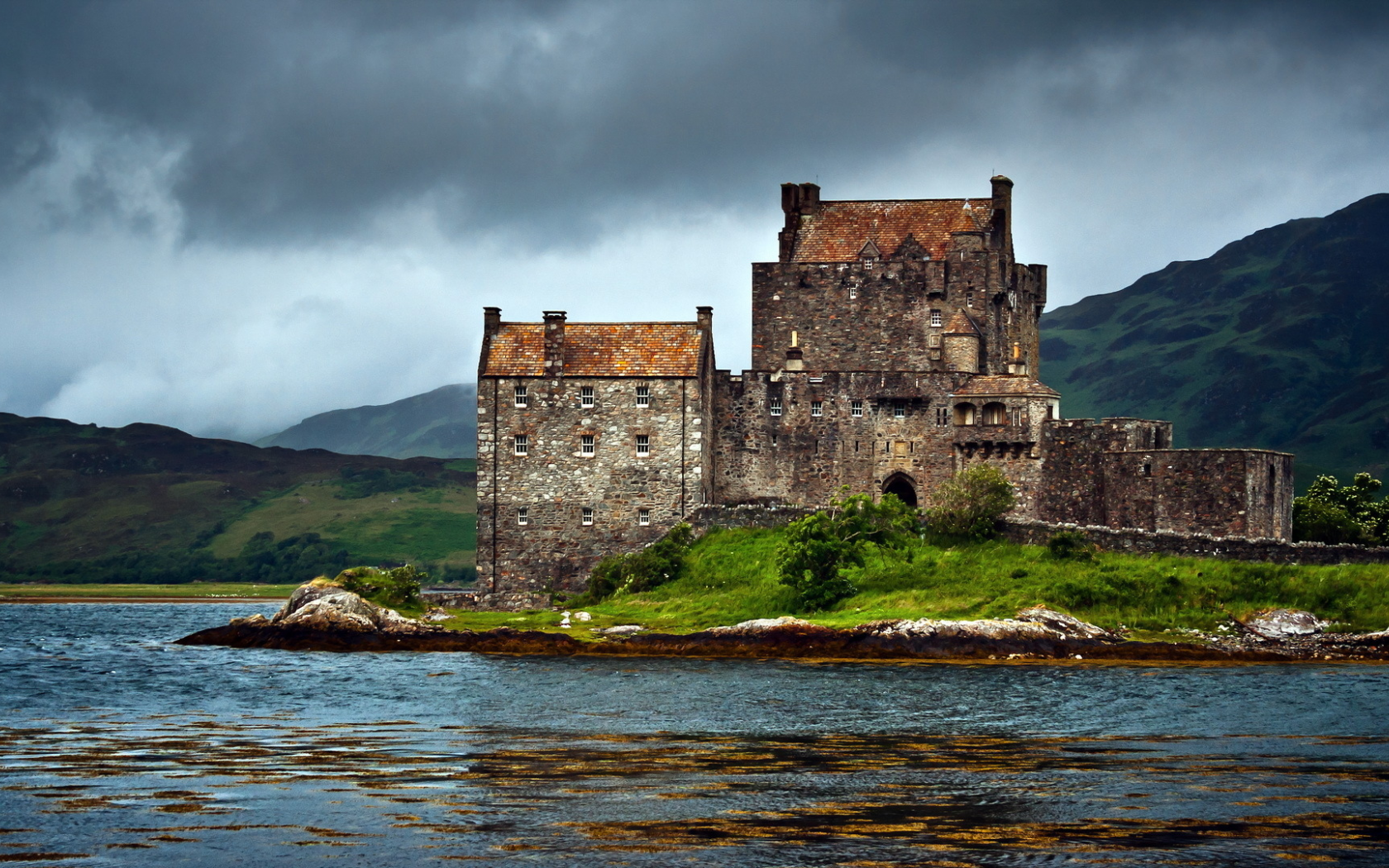 scotland, замок, озеро, united kingdom, dornie