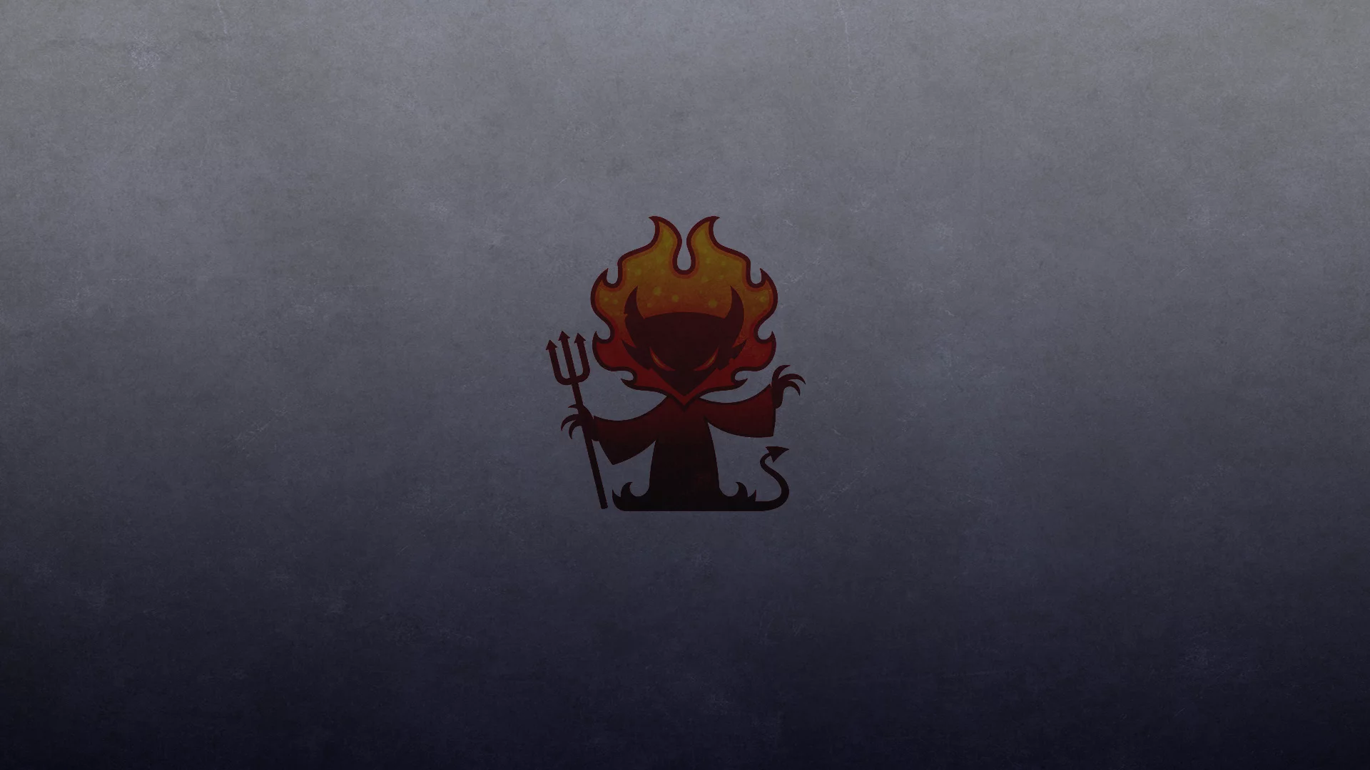 трезубец, темный фон, рога, хвост, огонь, red devil, красный
