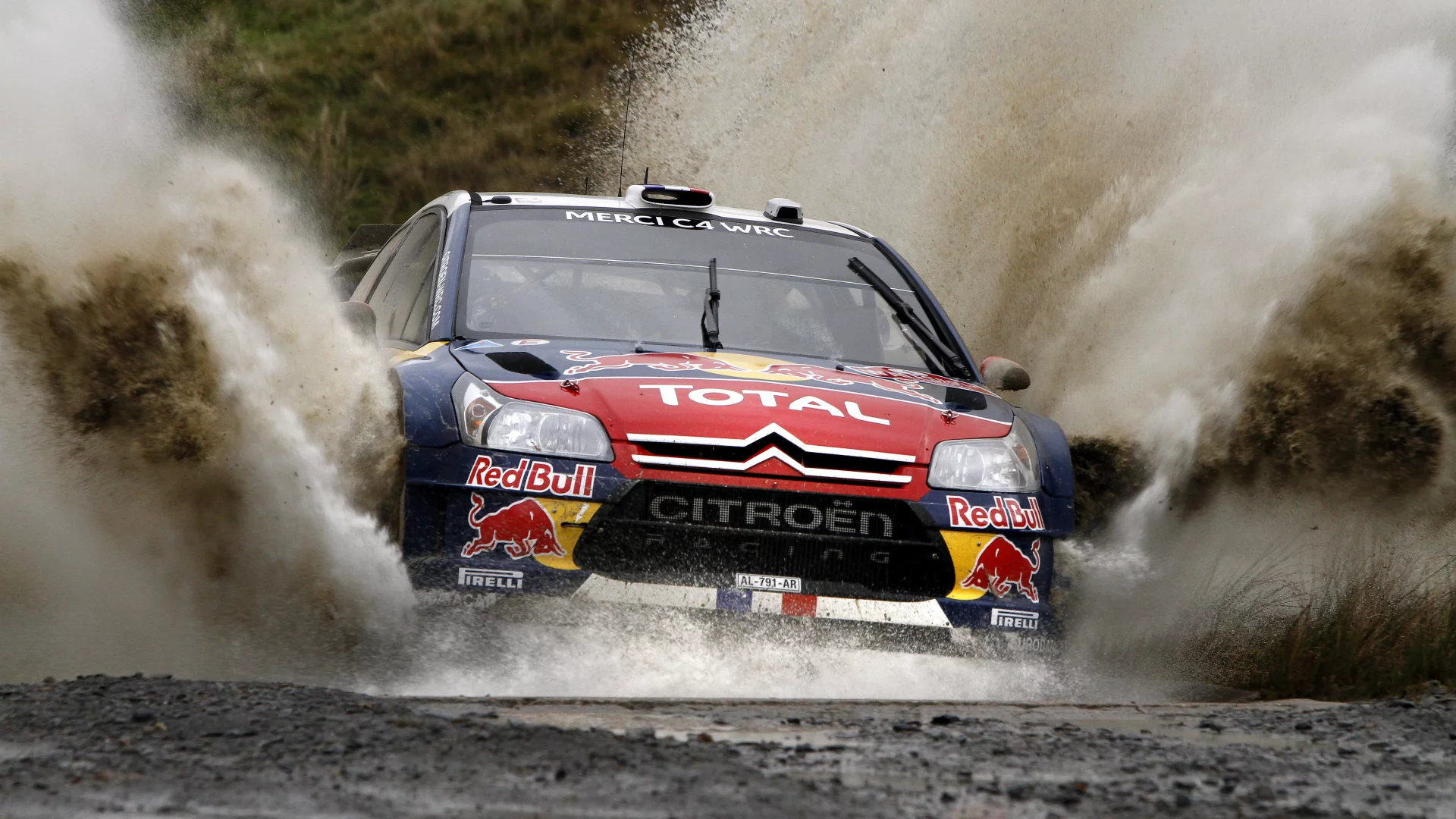 ds3, фары, wrc, брызги, вода, rally, гонка, citroen, ралли, red bull