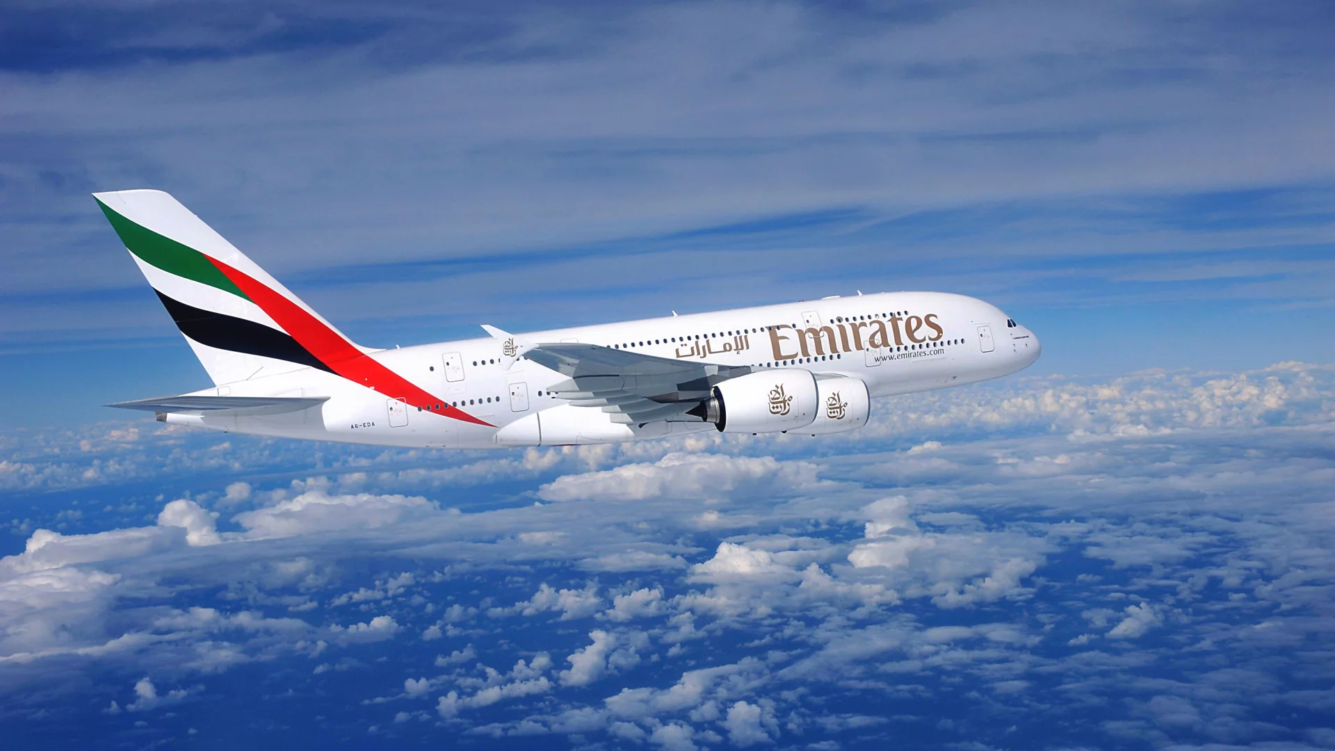airbus, самолет, авиалайнер, emirates airline, огромный, день, a380