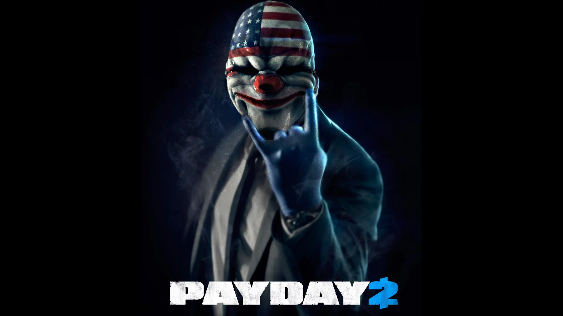 payday 2, маска, ограбление, черный фон