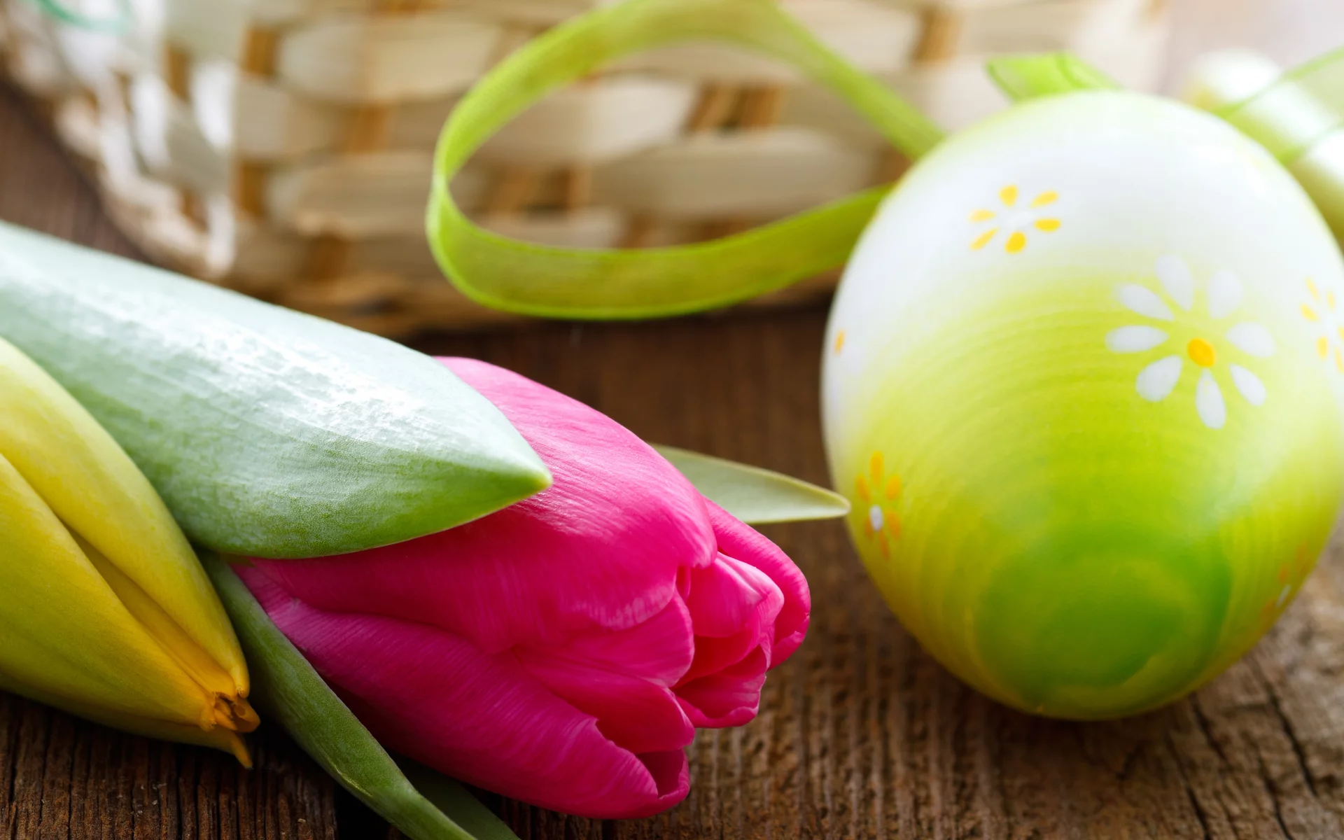 цветы, easter, тюльпаны, яйца, букет, пасхальные