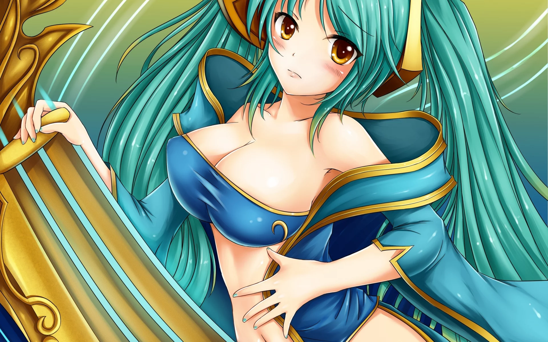 sona buvelle, league of legends, арт, девушка
