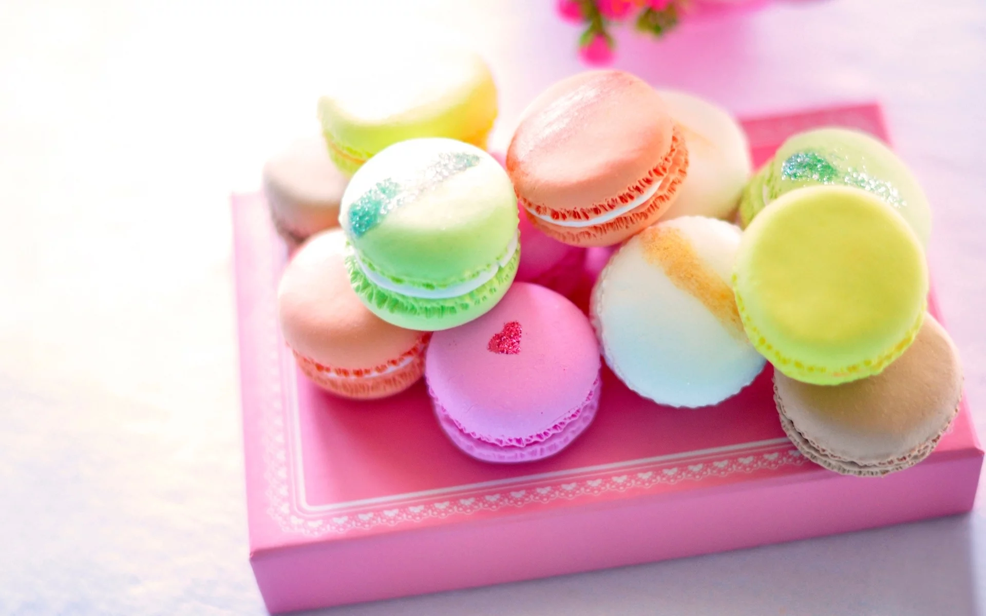 сладости, макарун, macaron, разноцветное, десерт, печенье