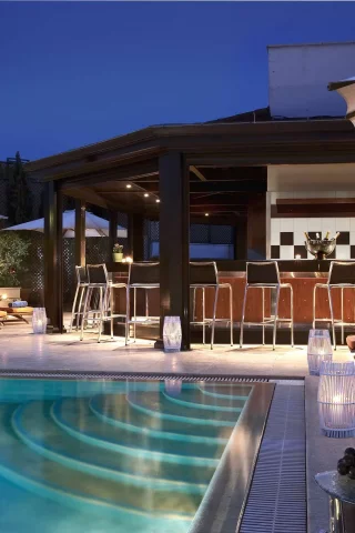 bar, interior, кресла, hause, бассейн, домик, бар, лежаки, pool