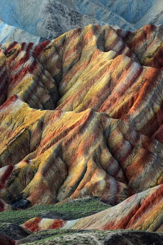 китай, осадки, danxia landform, холмы, природа