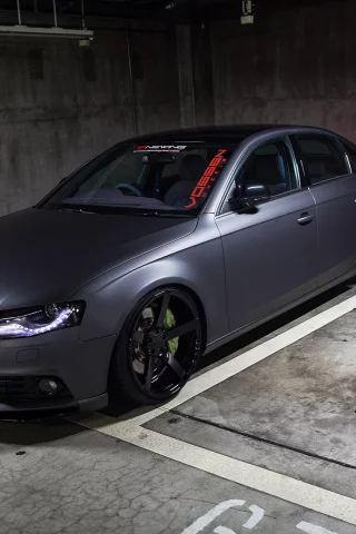 sedan, тюнинг, ауди, audi, vossen, rs4, черная, black