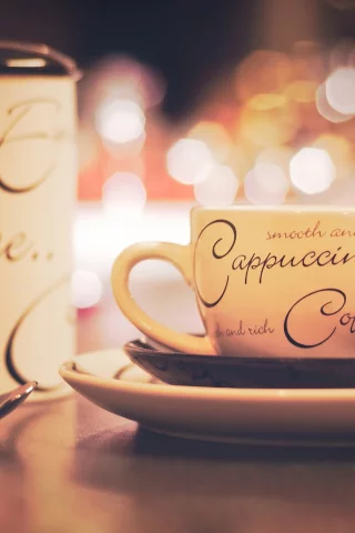 тарелка, coffee, сахарница, чашка, блюдце, cappuccino, надписи
