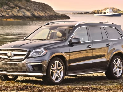550, мерседес, gl, вода, mercedes-benz, гл, берег, джип, передок
