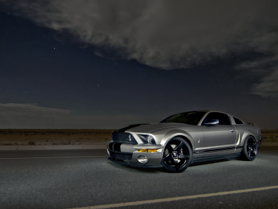 gt500, ford, mustang, shelby, форд, шелби, muscle car, silvery, мустанг