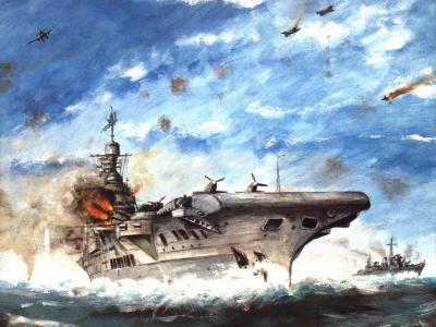 бой, &amp;quot;victorious&amp;quot;, война, море, рисунок