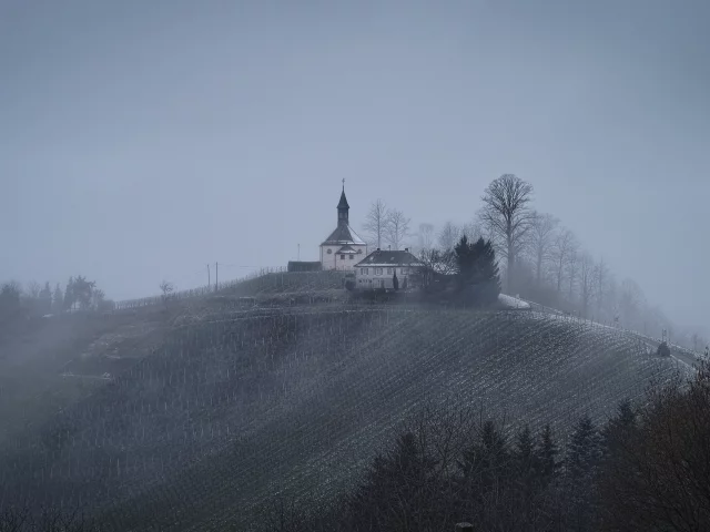 зима, баден-вюртемберг, германия, город генгенбах