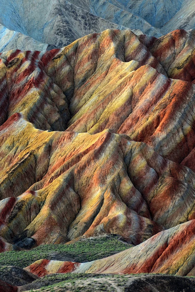 китай, осадки, danxia landform, холмы, природа