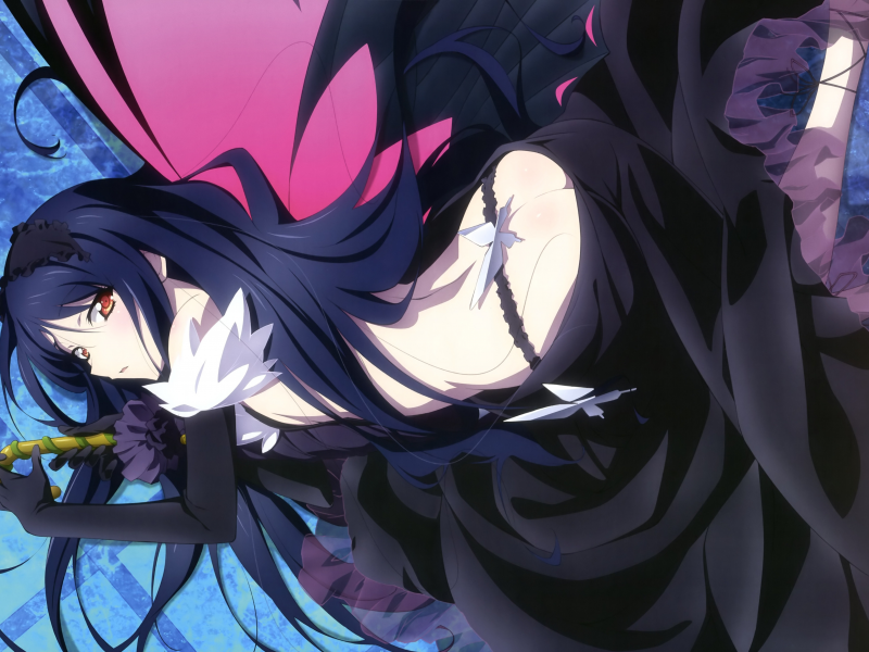 kuroyukihime, платье, accel world, крылья, ускоренный мир, девушка