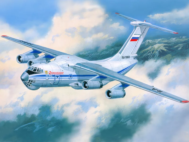военно, авиация, ил-76, транспортный, самолёт, арт