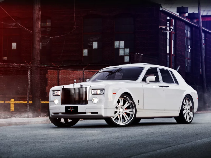 роллс ройс, вид спереди, rolls royce, white, фантом, phantom, белый