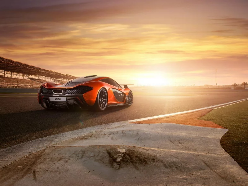 bahrain, закат, supercar, трек, макларен, mclaren p1