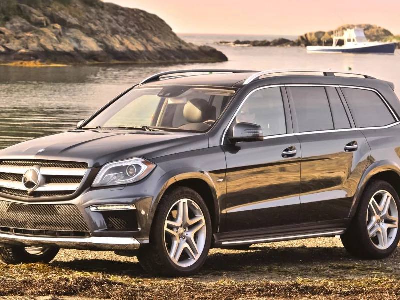 550, мерседес, gl, вода, mercedes-benz, гл, берег, джип, передок