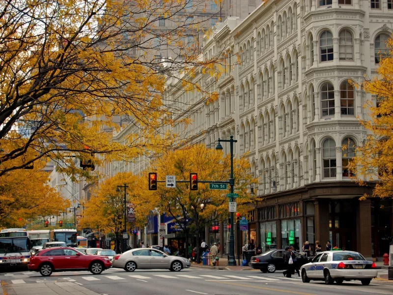 небоскребы, осень, чикаго, chicago, движение, улица, город