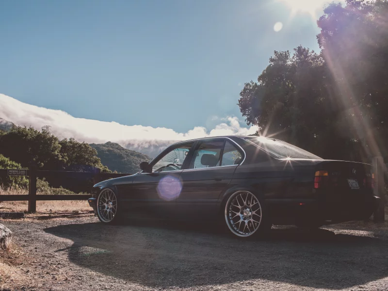 черная, диски, горы, бэха, классика, 535i, bbs, бмв, bmw, e34