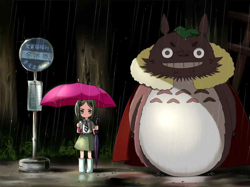 tonari no totoro, мой сосед тоторо, my neighbor totoro, дождь