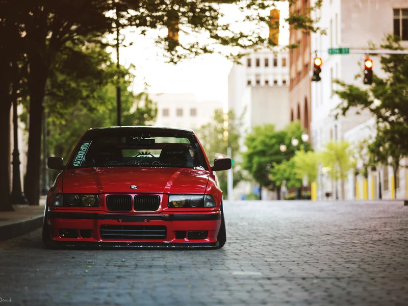 e36, bmw, красная, бмв, tuning, тюнинг, red