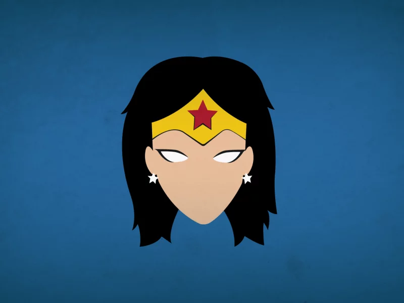 минимализм, wonder woman, blo0p, dc comics