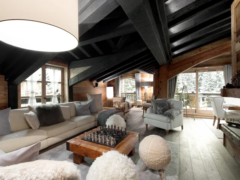 диваны, hause, interior, столик, шахматы, окна, подушки, home