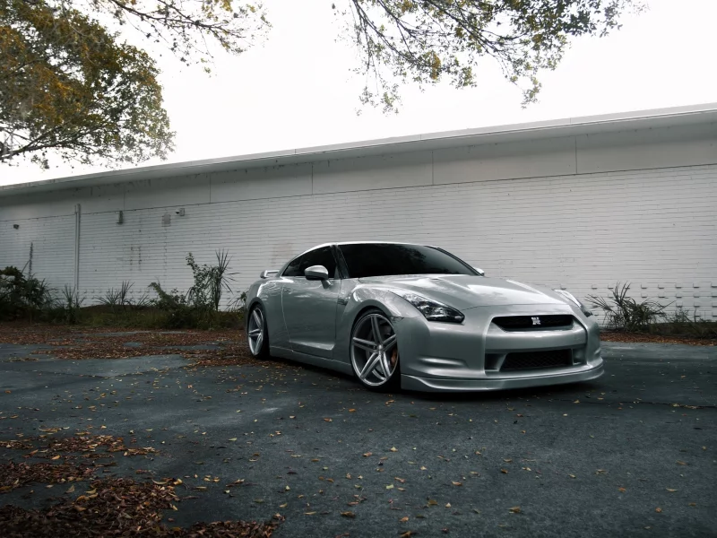 r35, гтр, nissan, вид спереди, ниссан, gtr, silvery, серебристый