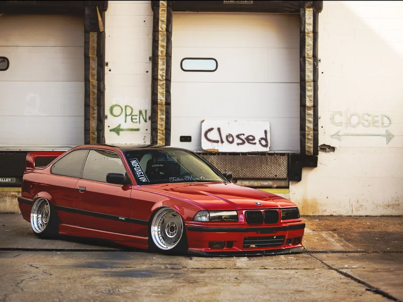 тюнинг, tuning, bmw, красная, авто, e36, red, бмв