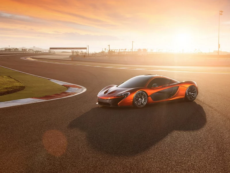 mclaren p1, закат, supercar, bahrain, макларен, трек