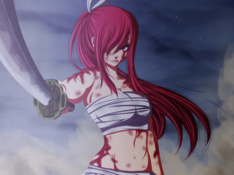 fairy tail, арт, ricardo9tomate, сказка о хвосте феи, erza scarlet, аниме