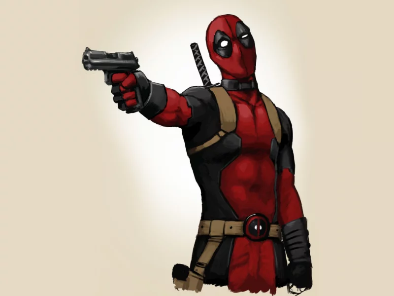 дэдпул, фон, пистолет, deadpool, marvel, art, арт, комиксы