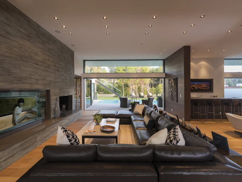 телевизор, диван, дом, design, house, pool, подушки, гостиная, home