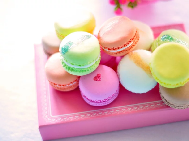 сладости, макарун, macaron, разноцветное, десерт, печенье