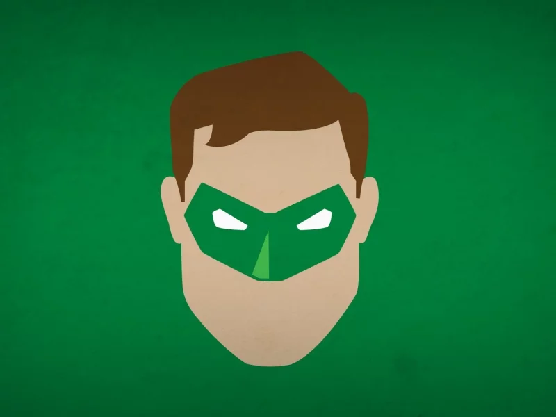 минимализм, зелёный фонарь, green lantern, blo0p