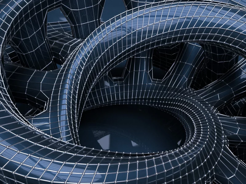 3d, отражение, рендеринг, пол, завитушка