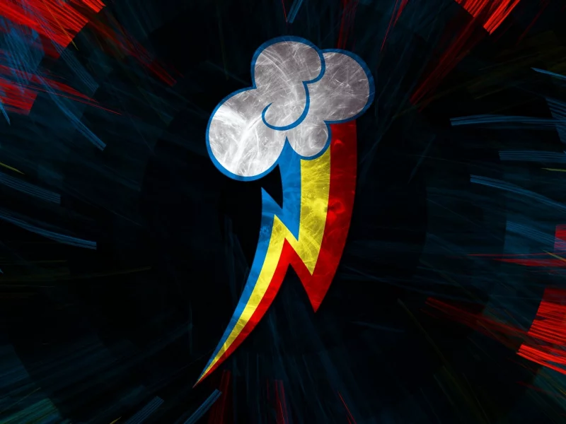 облоко, эмблема, молния, my little pony, радуга
